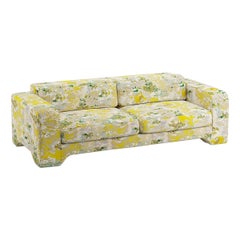 Popus Editions Giovanna 4 Seater Sofa in Citrine Marrakech Jacquard Fabric