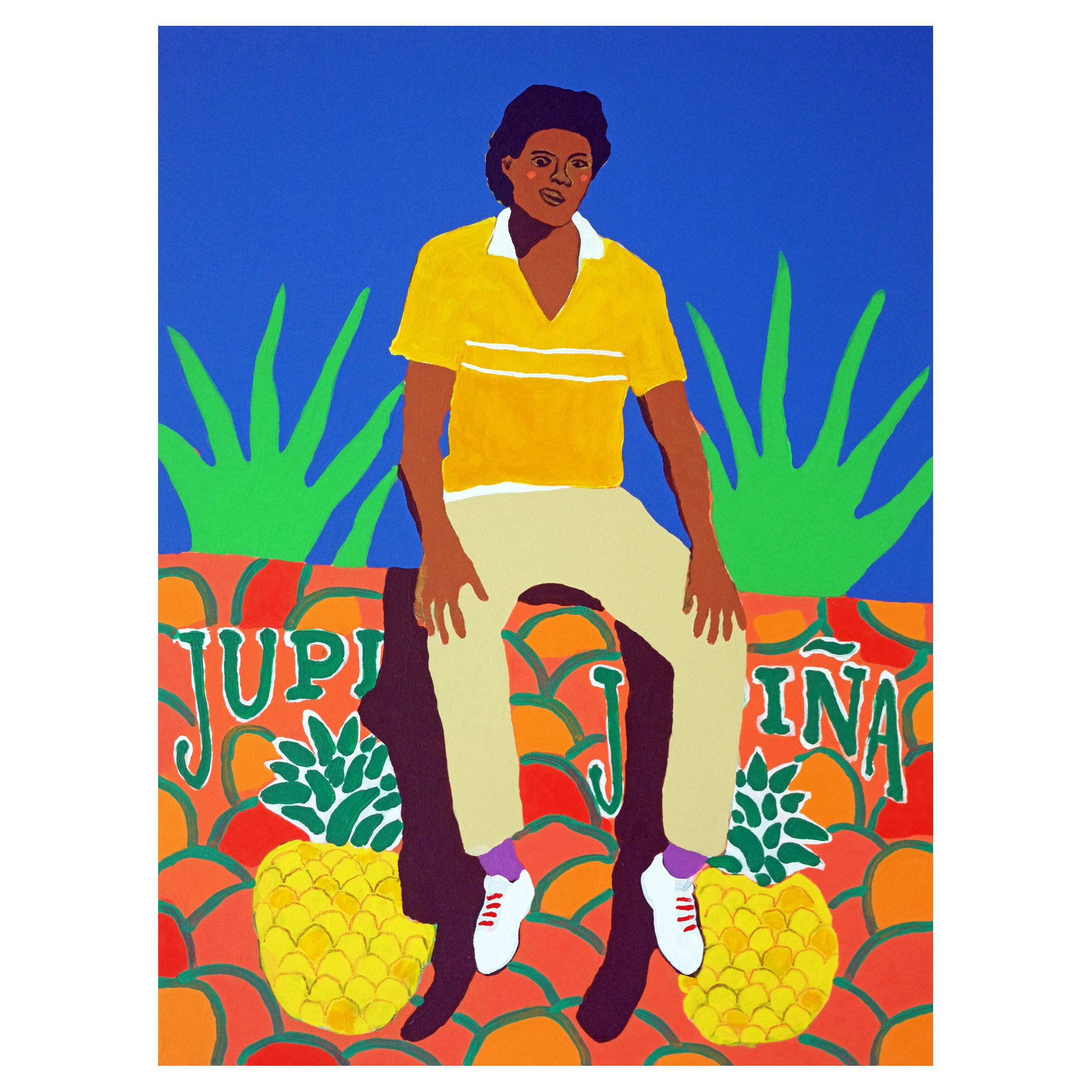 'My Sweet Chinos' Portrait Painting by Alan Fears Pop Art For Sale