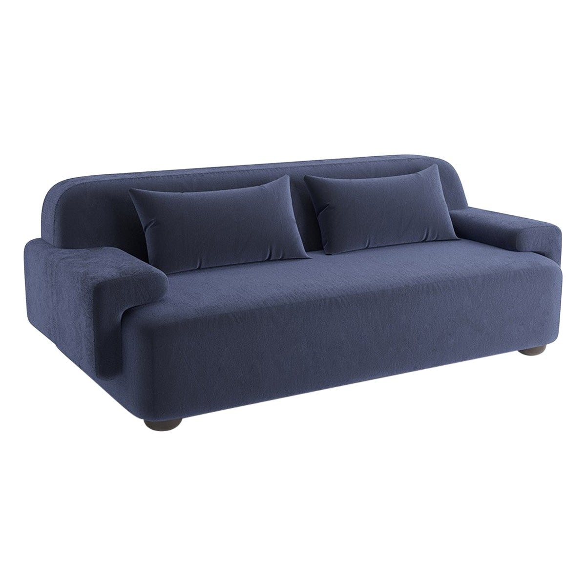 Popus Editions Lena 2.5 Seater Sofa in Navy Verone Velvet Upholstery For Sale