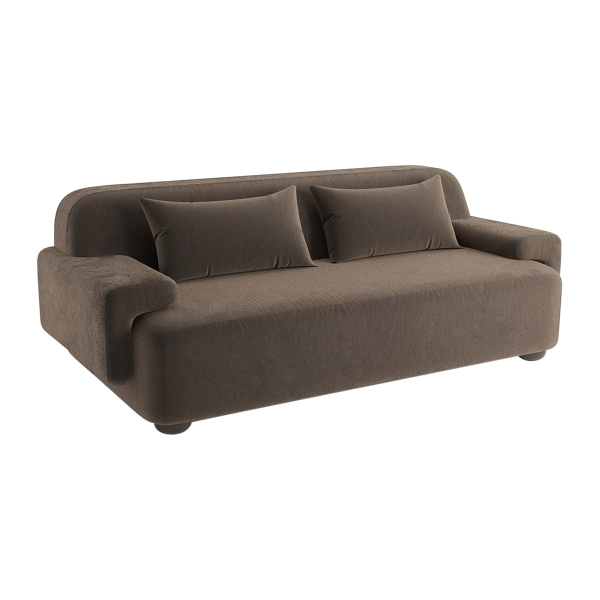 Popus Editions Lena 2.5 Seater Sofa in Brown Verone Velvet Upholstery For Sale