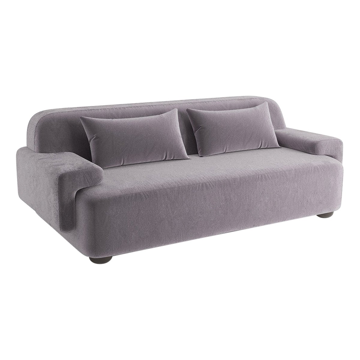 Popus Editions Lena 2.5 Seater Sofa in Gray Verone Velvet Upholstery For Sale