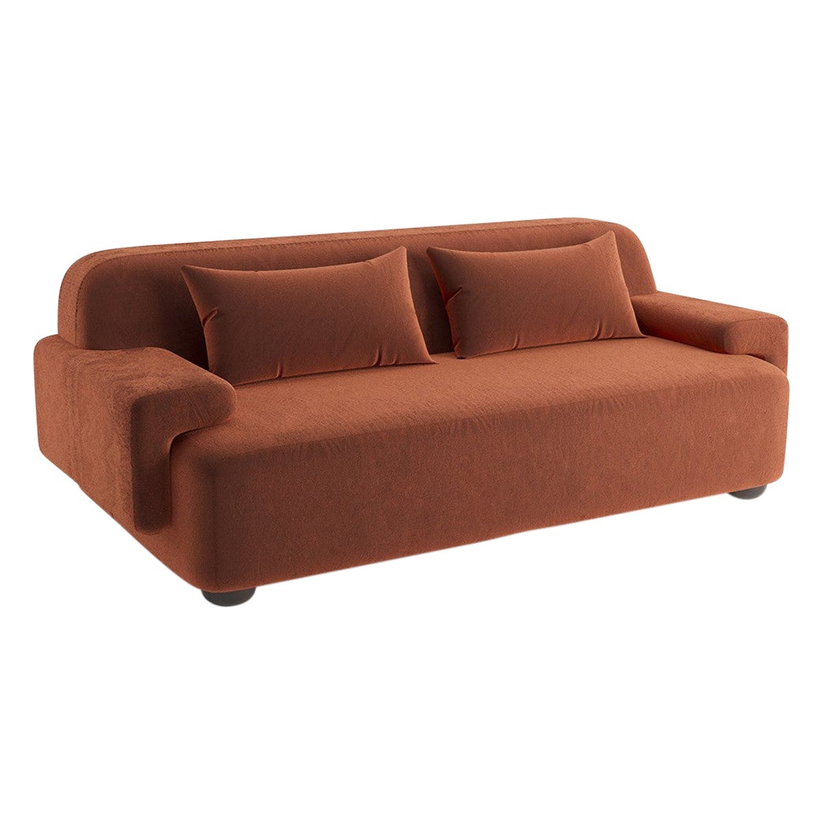 Popus Editions Lena 2.5 Seater Sofa in Amber Como Velvet Upholstery For Sale
