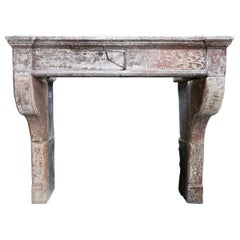 Antique Fireplace 18th Century French Limestone