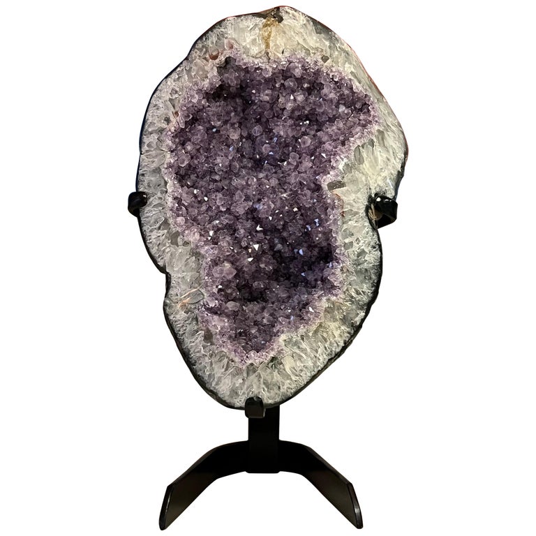 Amethyst Crystal Specimen on Stand For Sale at 1stDibs