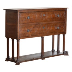 Italian Renaissance Revival Walnut 2-Drawer Raised Chest, ca. 1880