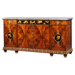 Empire Style Gilt-Bronze Mounted Marquetry Buffet Cabinet, by François Linke