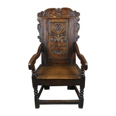 17th Century Oak Wainscot Chair with Provenance