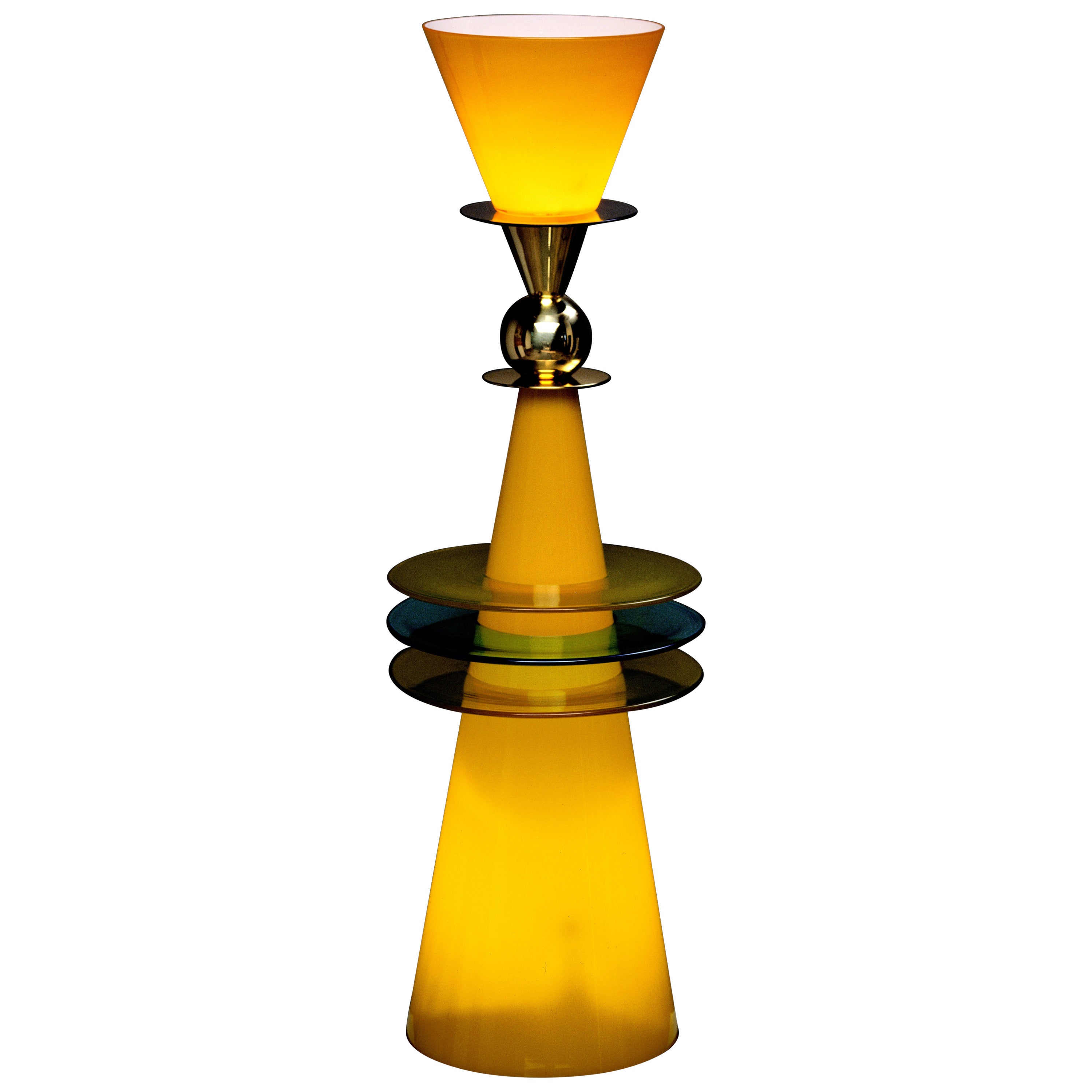 Adam D Tihany & Joseph Mancini K6 'Wassily' Blown Glass Table Lamp for Foscarini For Sale
