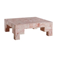 Tessellated Pink Spider Marble Coffee Table