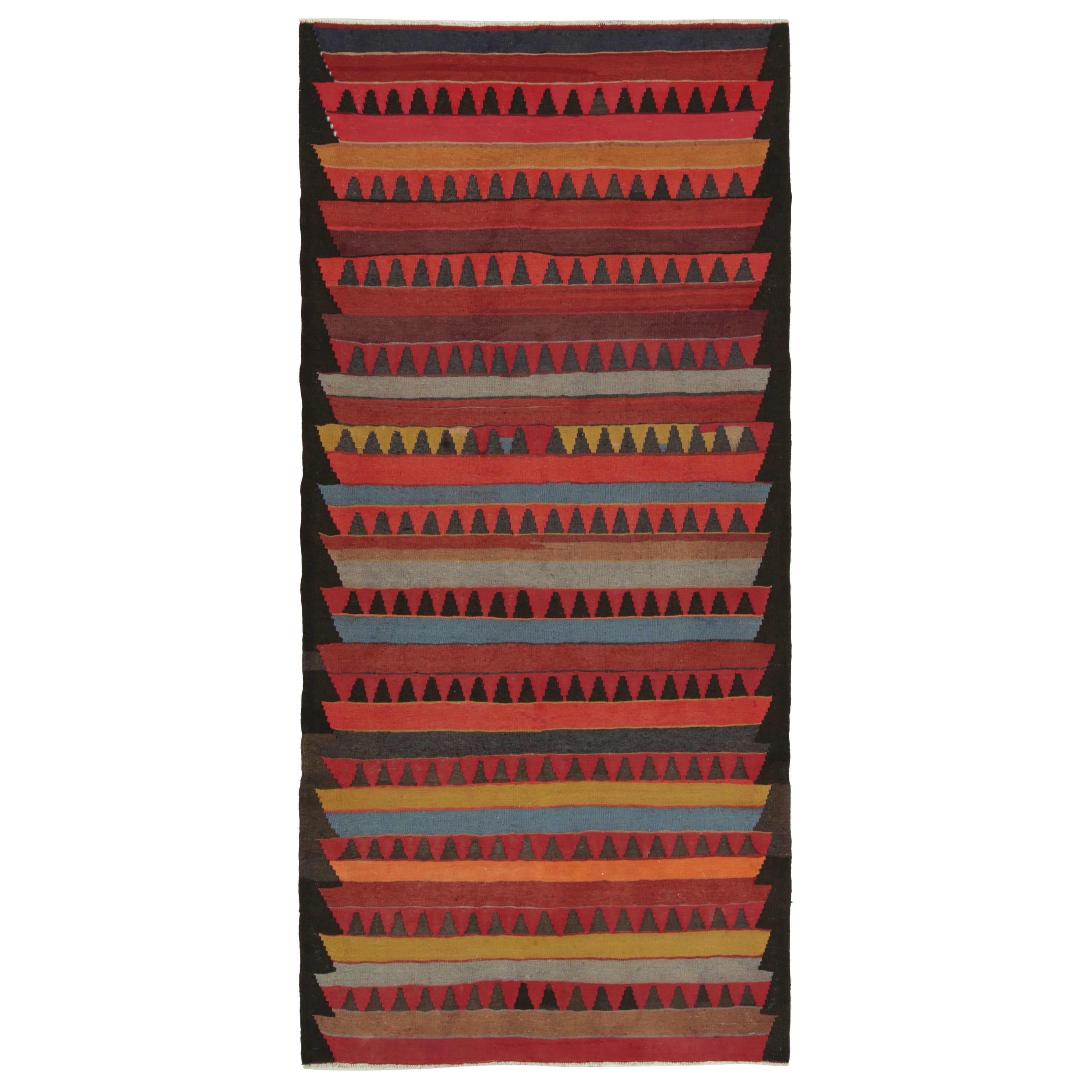 Shahsavan Persischer Kelim in polychromen Streifen von Teppich & Kilim