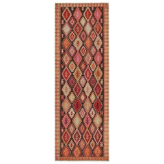 Vintage Persian Kilim in Brown with Vibrant Medallion Patterns by Rug & Kilim
