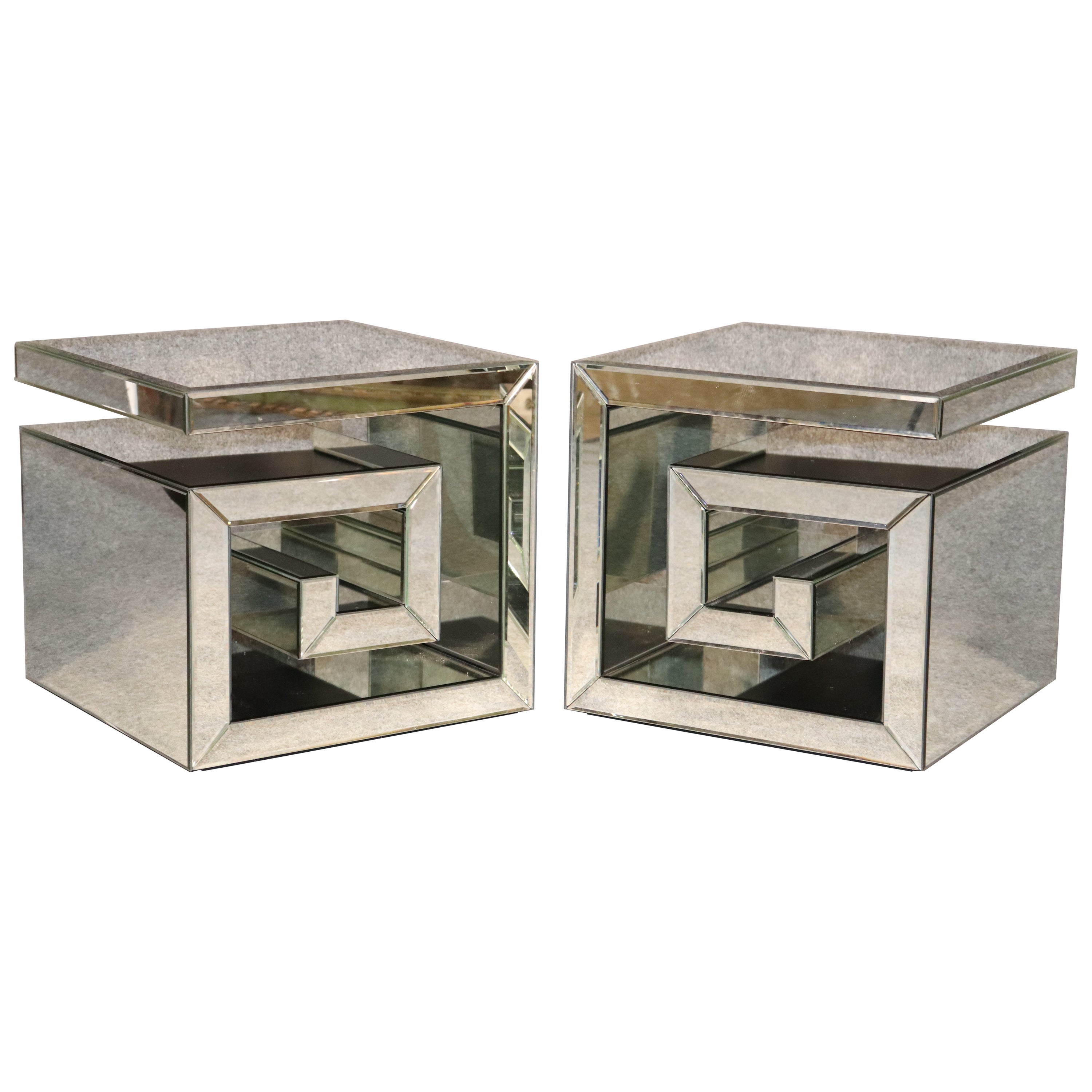 Mirrored Spiral Tables For Sale