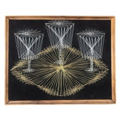 Retro Mid Century Art Handcrafted Modern String Art