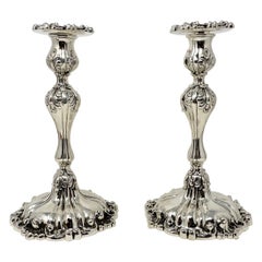 Pair Antique American "Black, Starr & Frost Co." Sterling Silver Candlesticks