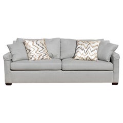 Modern Contemporary Transitional Baker Sofa Grey Cotton Linen