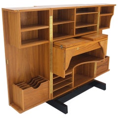 Retro Danish Mid-Century Modern Teak Box Wooton Desk Table File Cabinet Organizer Mint