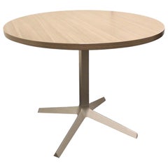 Contemporary Office Knoll Brown Circular Laminate Dinette Table