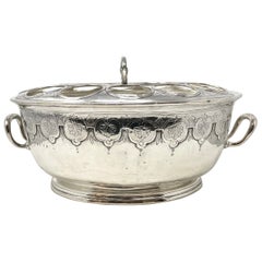 Antique Silver-Plated Wine & Champagne Cooler with Rack Insert, Circa 1890-1920.