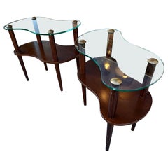 Pair of Mid-Century Modern Art Deco Cloud Tables Attributed to Gilbert Rohde 