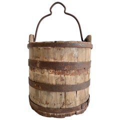 Vintage wooden water bucket on Craiyon