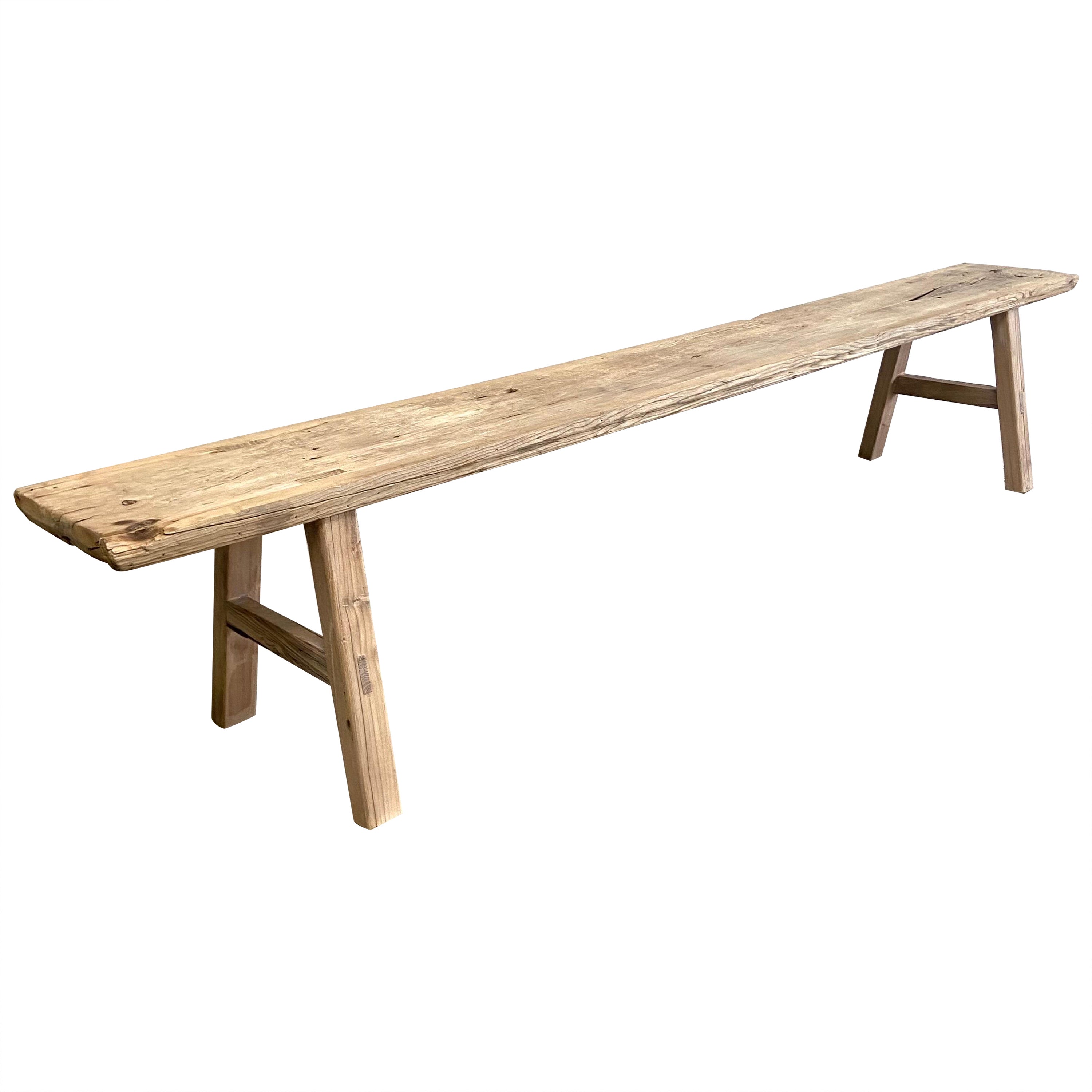 Tamboril Wood Clothespin Bench or Coffee Table by Tunico T. at 1stDibs