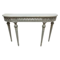 Vintage Swedish Gustavian Style Console Table 