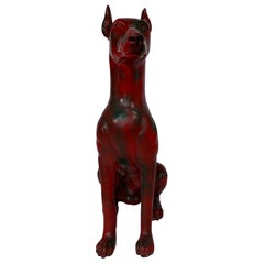 Used Life Size Doberman Dated 1977