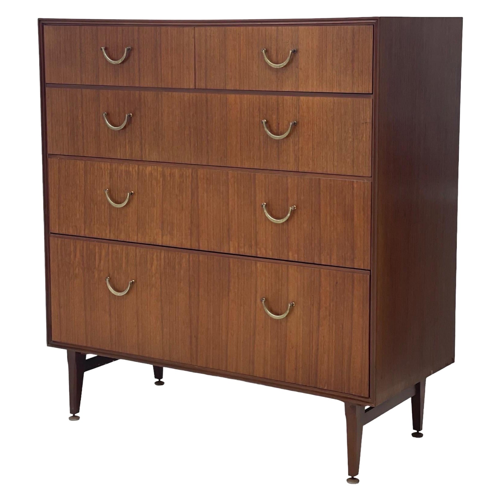 Vintage Mid-Century Modern Mere-Dew Style 5 Drawer Dresser Cabinet Storage For Sale