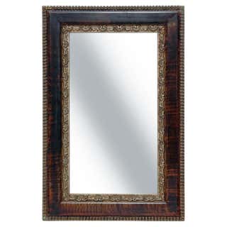 Mirror with Frame of Polished Solid Wood, Bronze Finish, Decorative ...
