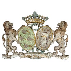 19th C. English Carved Royal Family Crest