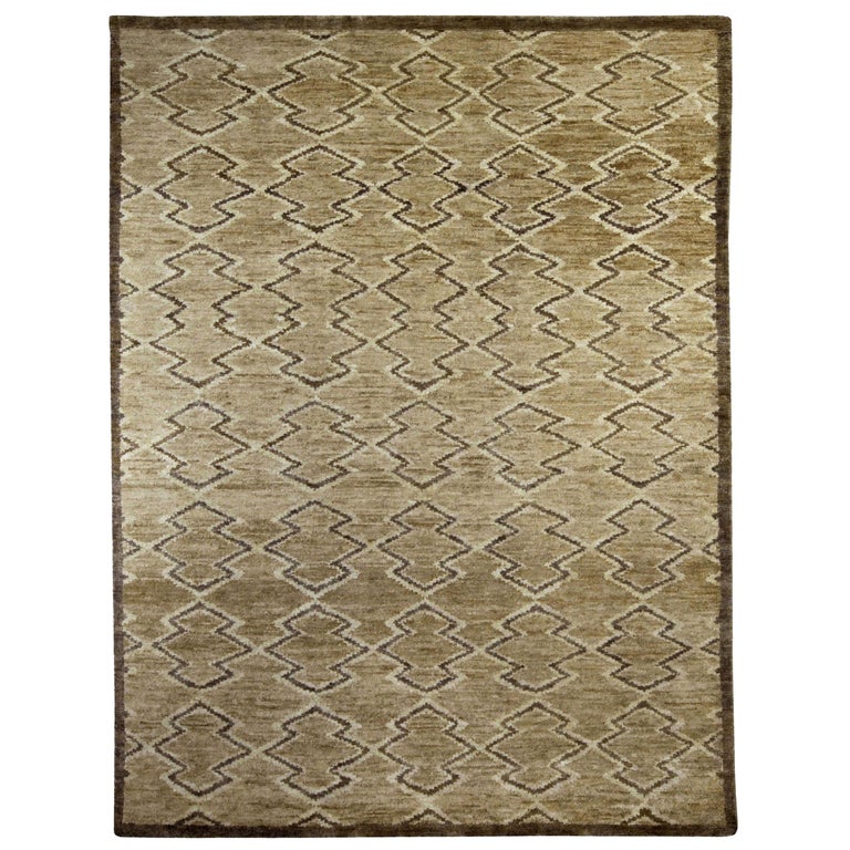 Tan Aztec Rug Contemporary Brown Aztec Handmade Hemp Rug by Doris Leslie Blau For ...