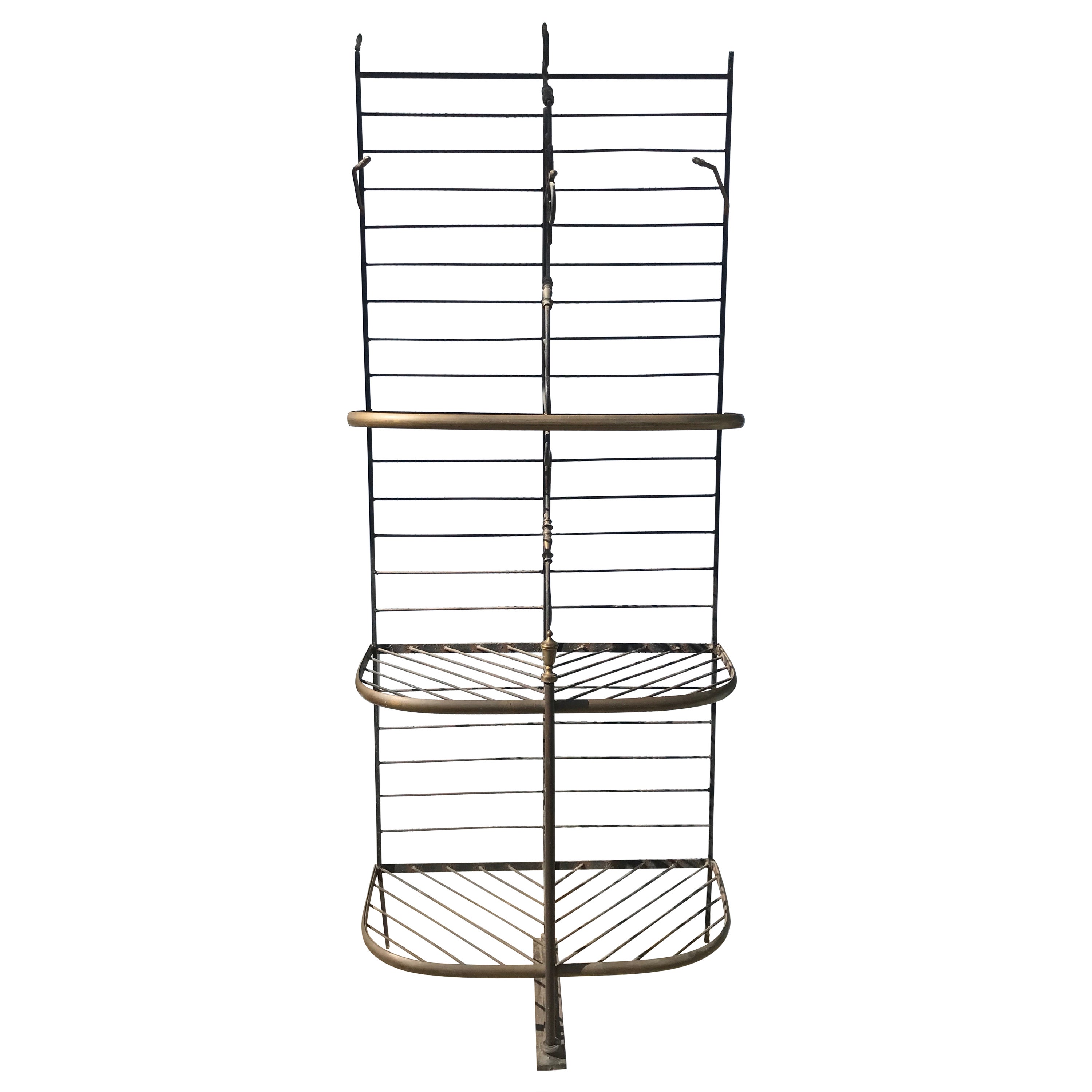 19th Century French Baker's Rack For Sale
