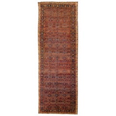 Allover Antique Persian Malayer Rust Handmade Wool Rug