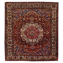 Antique Designed Persian Bakhtiari Wool Rug with Multicolor Motif
