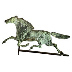 Antique Old 19th C American Folk Art Horse Weathervane