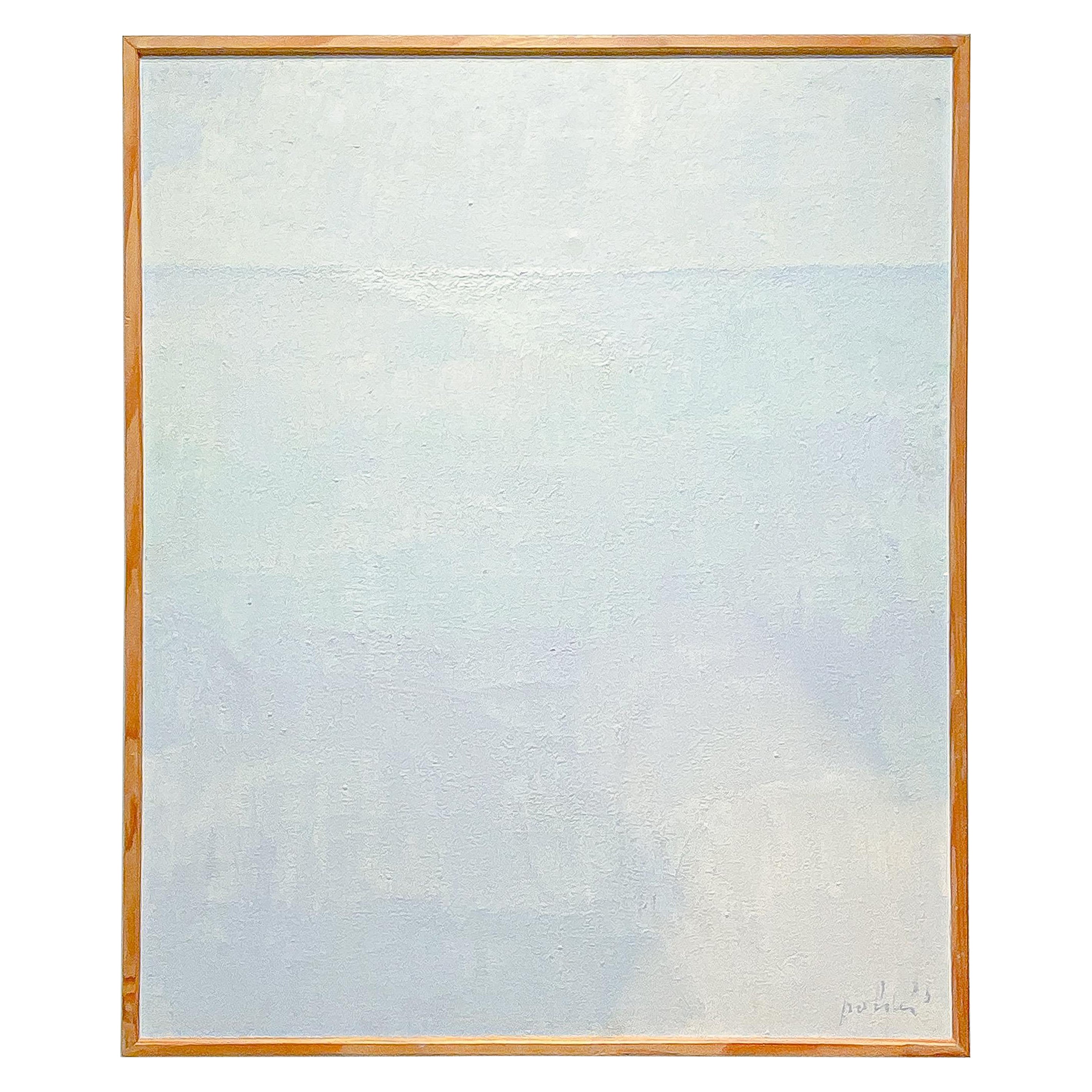 Rudi Polder, “Light on See”, Luminist Painting, 1980s Blue Tones