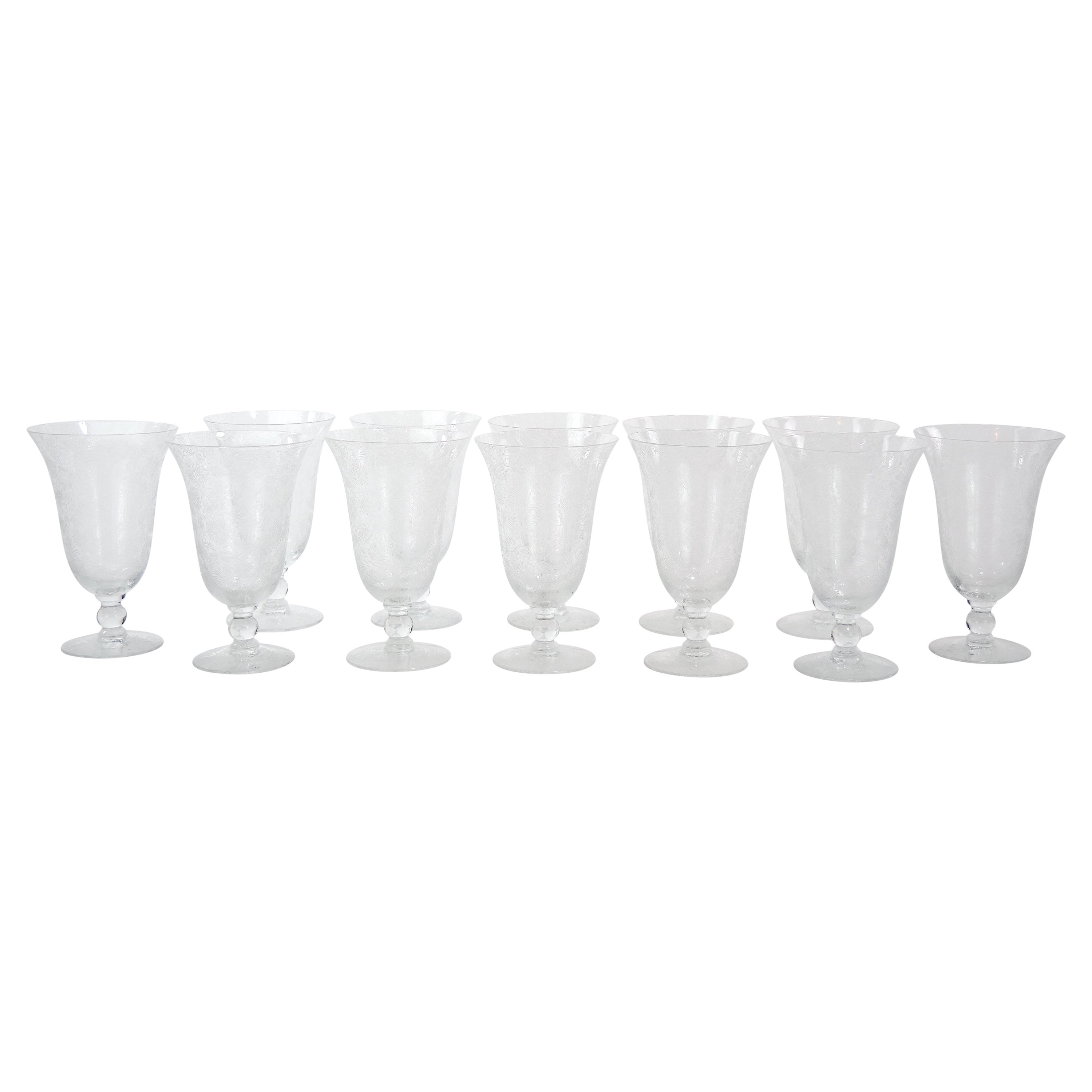  Hand Etched Tableware Glassware Service / 12 People