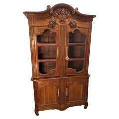 Louis XV Carved Provincial Cabinet
