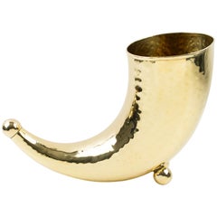 Brass Horn of Plenty Wine Champagne Cooler Bottle Holder Vase