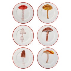 Mushroom Hand Painted Plates Collection
