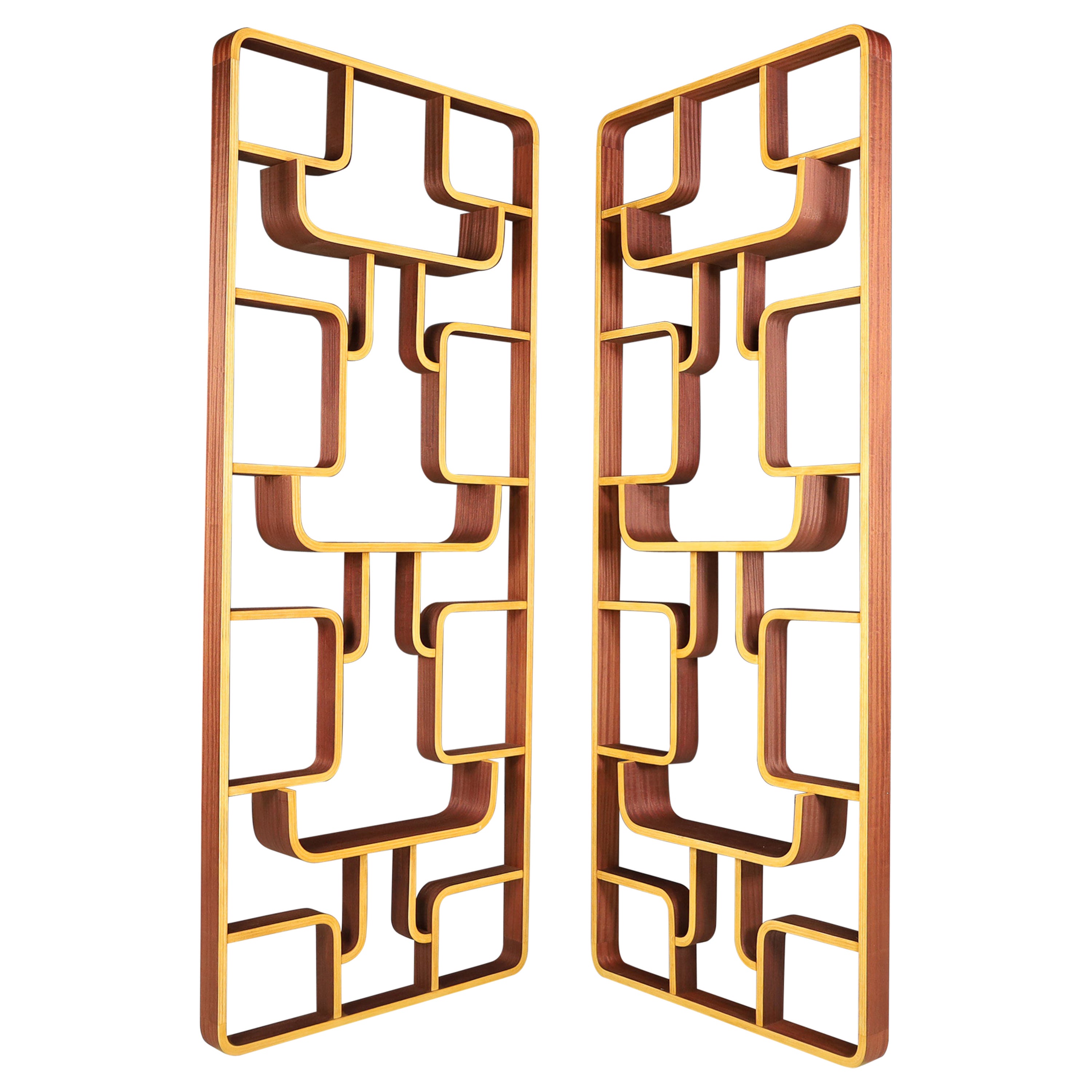 Mid-20th Century Room Dividers in Bent-Wood by Ludvik Volak, Praque, 1960s