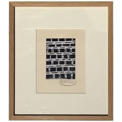 French Artist Gustave Bourgogne Gouache Painting, France, Mid-Century