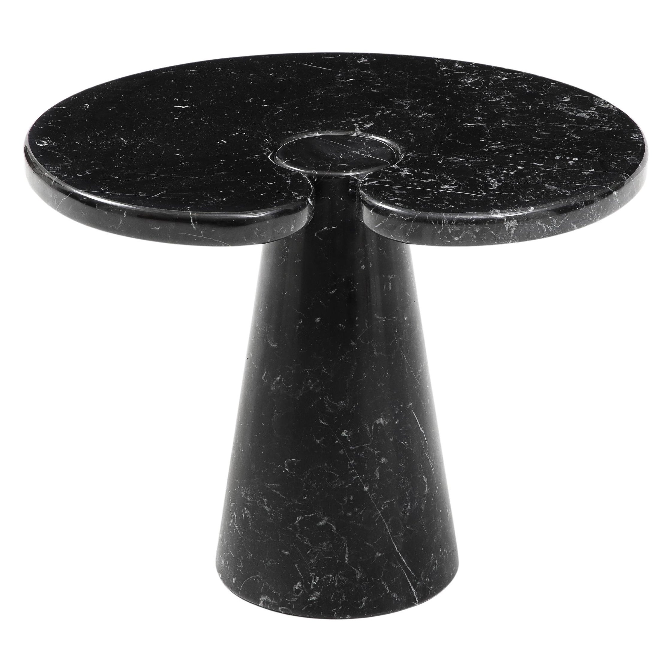 Angelo Mangiarotti Nero Marquina Marble Side Table from 'Eros' Series, 1971