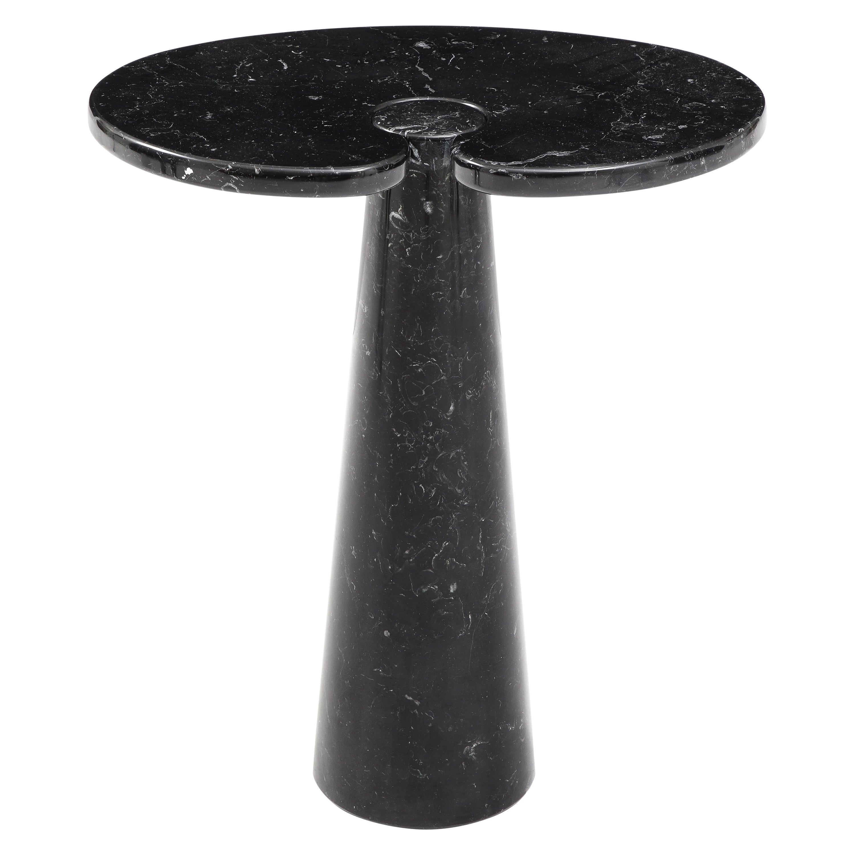 Angelo Mangiarotti Nero Marquina Marble Tall Side Table from Eros Series, 1971 For Sale