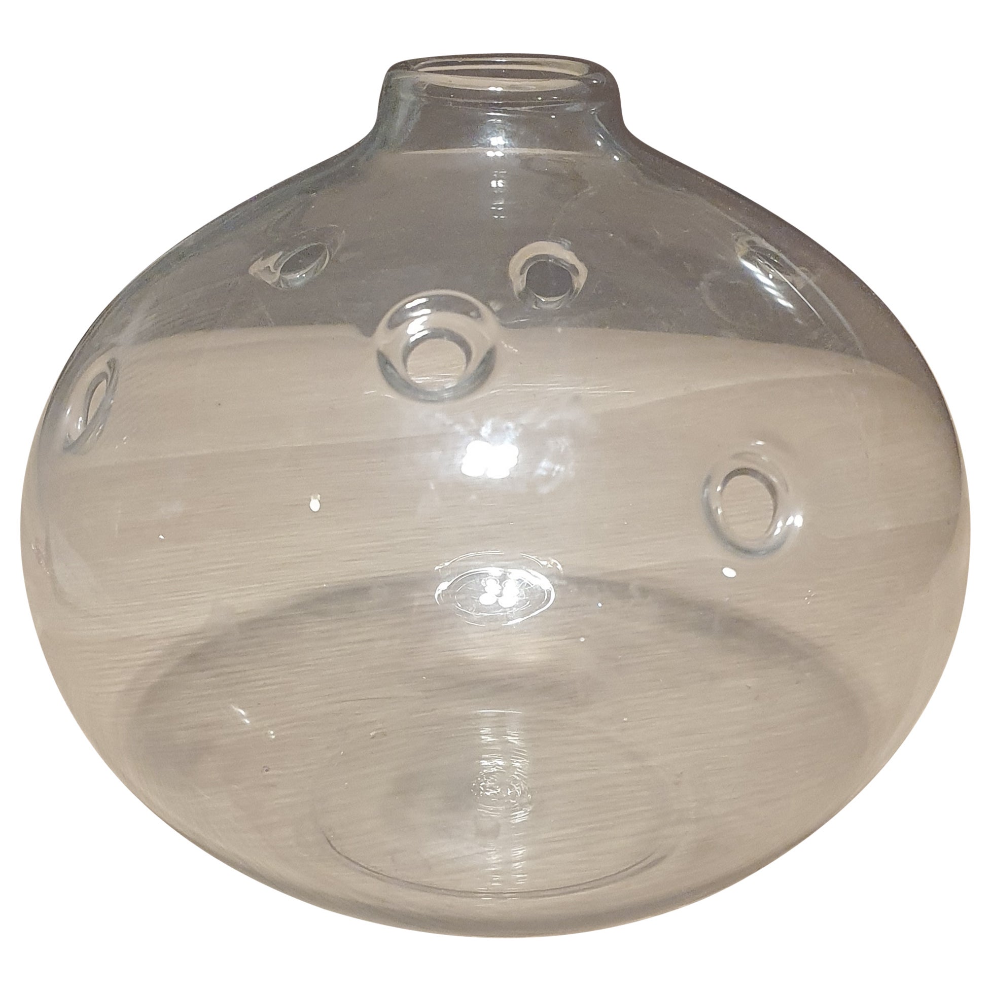 Vintage "Hull" Glass Vase by Michael Bang for Holmegaard For Sale
