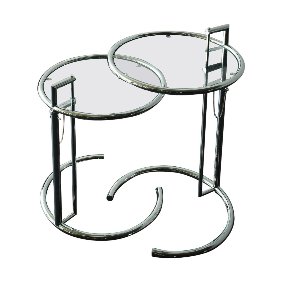 Set of Two ClassiCon Adjustable E 1027 Table by Eileen Gray in Stock