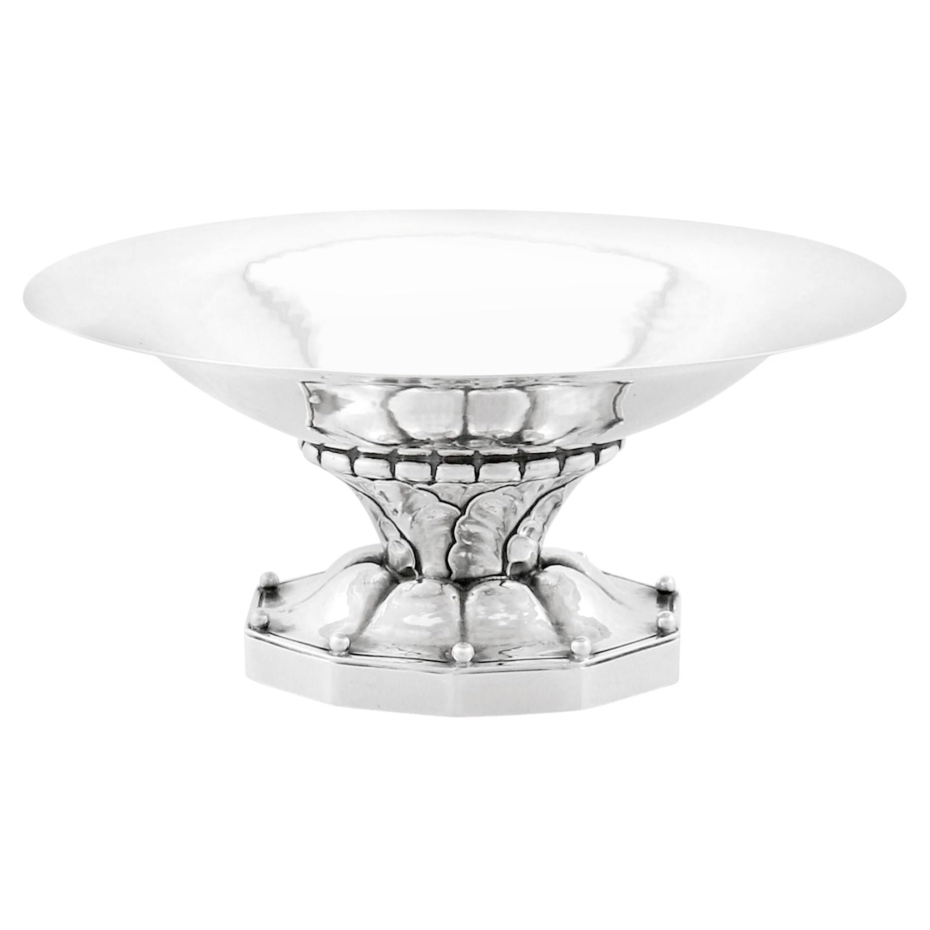 Georg Jensen Danish Sterling Silver Bon Bon Dish For Sale