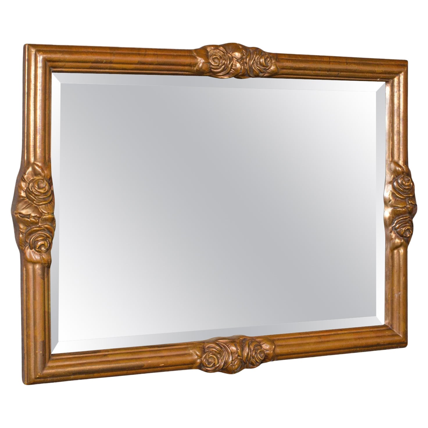 Vintage Wall Mirror, Continental, Gilt, Overmantle, Regency Revival, Late 20th For Sale
