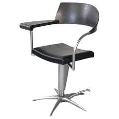 Vintage Italian Modern Office Techno Barber Chair by Philippe Starck Maleletti, 1990s