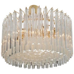 Murano Italian Drum Chandelier with gold frame